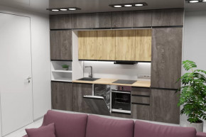 Кухонный гарнитур Сапфир 2 экстра 3000 мм в Кургане - kurgan.mebel-tymen.ru | фото