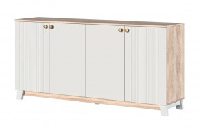 Ланзетти Тумба 4 двери Дуб Торонто/Жемчуг в Кургане - kurgan.mebel-tymen.ru | фото