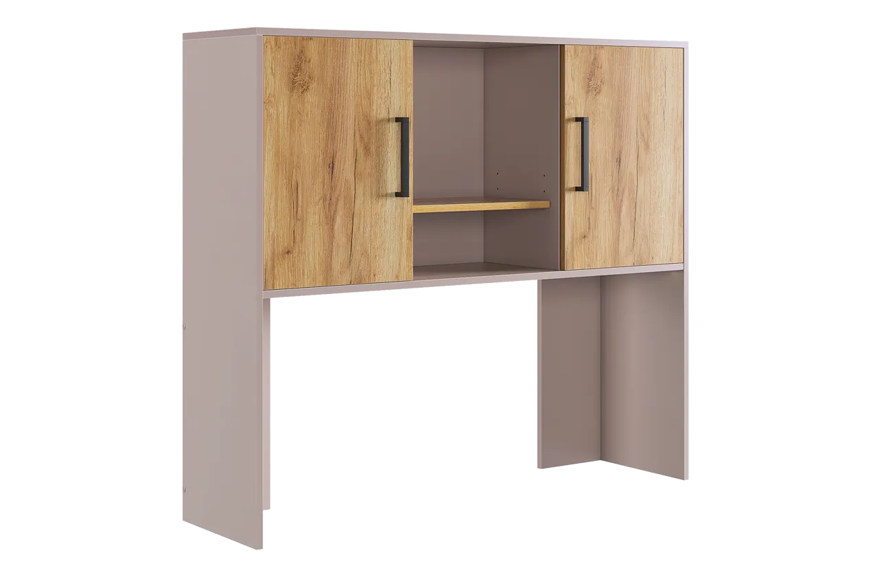 Надстройка стола компьютерного 1200 Лайт-2 кашемир/дуб крафт золотой в Кургане - kurgan.mebel-tymen.ru | фото