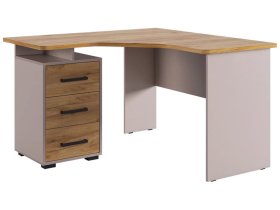 Стол компьютерный 1200 угловой Лайт-2 кашемир/дуб крафт золотой в Кургане - kurgan.mebel-tymen.ru | фото