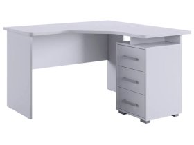 Стол компьютерный 1200 угловой Лайт-2 белый/белый в Кургане - kurgan.mebel-tymen.ru | фото