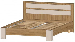 Ленора Кровать 1600 Дуб вотан/Кашемир в Кургане - kurgan.mebel-tymen.ru | фото