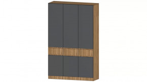 Ленора Шкаф 3х ств. Дуб вотан/Графит в Кургане - kurgan.mebel-tymen.ru | фото