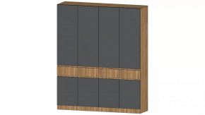 Ленора Шкаф 4х ств. Дуб вотан/Графит в Кургане - kurgan.mebel-tymen.ru | фото