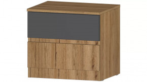 Ленора Тумба прикроватная Дуб вотан/Графит в Кургане - kurgan.mebel-tymen.ru | фото