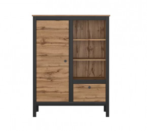 LOFT шкаф REG1D1S/90 (Дуб вотан/Черный) в Кургане - kurgan.mebel-tymen.ru | фото