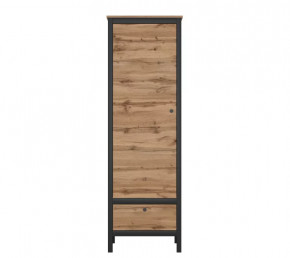 LOFT шкаф REG1D1S (Дуб вотан/Черный) в Кургане - kurgan.mebel-tymen.ru | фото