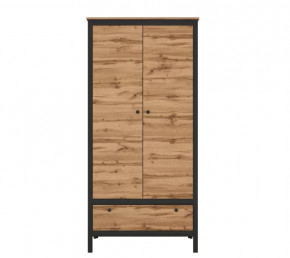 LOFT шкаф SZF2D1S (Дуб вотан/Черный) в Кургане - kurgan.mebel-tymen.ru | фото