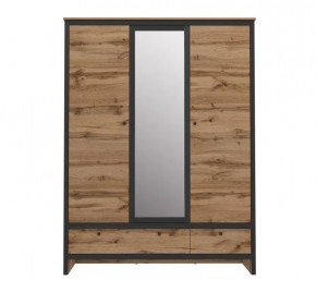 LOFT шкаф SZF3D2S (Дуб вотан/ Черный) в Кургане - kurgan.mebel-tymen.ru | фото