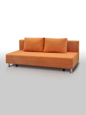Диван Комфорт Лайт без подлокотников 2 подушки апельсин в Кургане - kurgan.mebel-tymen.ru | фото