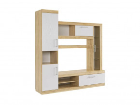 Мини-стенка Макси дуб сонома/белое дерево в Кургане - kurgan.mebel-tymen.ru | фото