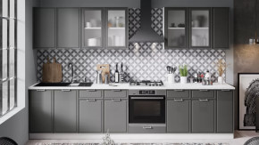 Модульная кухня «Белладжио» Белый, Софт графит в Кургане - kurgan.mebel-tymen.ru | фото