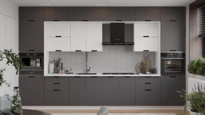 Модульная кухня «Гренада» Белый, Холст Белый, Холст Вулкан в Кургане - kurgan.mebel-tymen.ru | фото