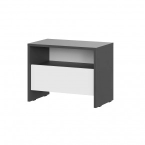 Модульная система "Дольче" Тумба прикроватная Графит / белый в Кургане - kurgan.mebel-tymen.ru | фото