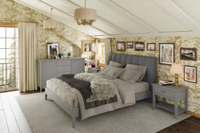 Модульная спальня Никеа Серый шифер/Лак Антрацит в Кургане - kurgan.mebel-tymen.ru | фото