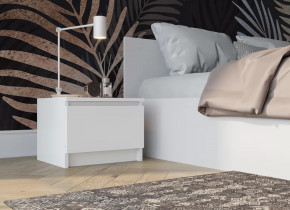 МОРИ ТПМ400.1 Тумба прикроватная (ш404*г350*в300мм), ЛДСП белый (МП/3) в Кургане - kurgan.mebel-tymen.ru | фото