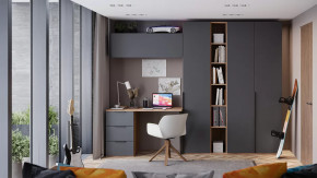 Набор детской мебели «Порто» №3 Яблоня Беллуно, Графит софт в Кургане - kurgan.mebel-tymen.ru | фото