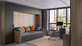 Набор детской мебели «Порто» №4 Яблоня Беллуно, Графит софт в Кургане - kurgan.mebel-tymen.ru | фото