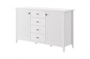 Никеа Комод 4 ящика 2 двери Белый в Кургане - kurgan.mebel-tymen.ru | фото