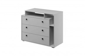 Оскар Комод 3 ящика Белый снег в Кургане - kurgan.mebel-tymen.ru | фото