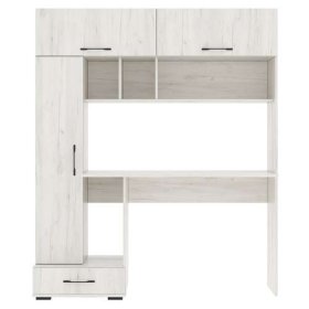 Стол компьютерный "ПКС- 1" (ш1500*г570*в1800мм), ЛДСП дуб крафт белый (Памир) в Кургане - kurgan.mebel-tymen.ru | фото