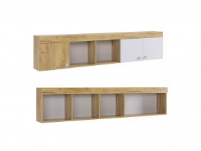 Полка Форсаж дуб крафт золотой/белый в Кургане - kurgan.mebel-tymen.ru | фото