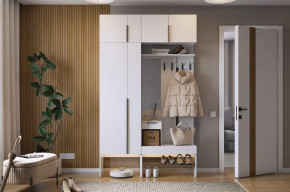 Прихожая Баско К6 белое дерево в Кургане - kurgan.mebel-tymen.ru | фото