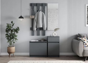 Прихожая МОРИ (МПВ600+МПЗ400+МПТ400+МПТ600), ЛДСП Графит в Кургане - kurgan.mebel-tymen.ru | фото