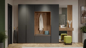 Прихожая «Порто» Яблоня Беллуно, Графит софт в Кургане - kurgan.mebel-tymen.ru | фото