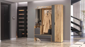 Прихожая Сабрина Дуб вотан/графит в Кургане - kurgan.mebel-tymen.ru | фото