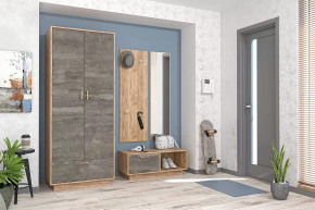 Прихожая Эго, набор №КТ-2, дуб крафт золотой/камень темный Диал в Кургане - kurgan.mebel-tymen.ru | фото
