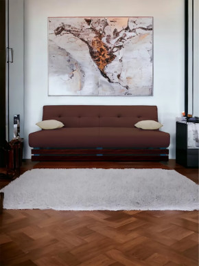 Прямой диван манго 1 Нео Шоколад/Подушки Нео Латте в Кургане - kurgan.mebel-tymen.ru | фото