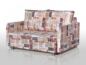 Диван Реал 140 с подлокотниками Газета в Кургане - kurgan.mebel-tymen.ru | фото