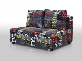 Диван Реал 120 без подлокотников мюзик графит в Кургане - kurgan.mebel-tymen.ru | фото