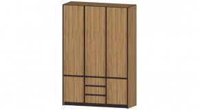 Серия Бостон Шкаф 3-х створчатый дуб вотан в Кургане - kurgan.mebel-tymen.ru | фото