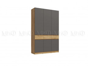 Шкаф 3-х створчатый Роджинамиф, дуб крафт/графит в Кургане - kurgan.mebel-tymen.ru | фото