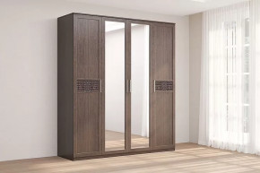 Шкаф 4-х створчатый с зеркалом Кэт-4 Венге Диал в Кургане - kurgan.mebel-tymen.ru | фото