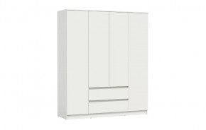 Шкаф для одежды 82.01 Берген (4-х дв.) (ЛДСП Белый) в Кургане - kurgan.mebel-tymen.ru | фото