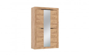 Шкаф для одежды 90.02 Флорида (3-х дв.) с зеркалом (ЛДСП Дуб золотой / ЛДСП Венге) в Кургане - kurgan.mebel-tymen.ru | фото