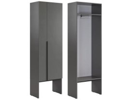 Шкаф двухдверный L600 Баско графит в Кургане - kurgan.mebel-tymen.ru | фото