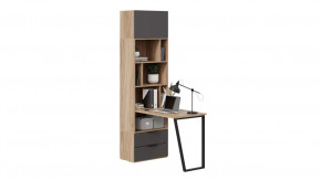 Шкаф комбинированный (366) со столом «Порто» Исп.2 Яблоня Беллуно, Графит софт в Кургане - kurgan.mebel-tymen.ru | фото