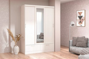 Шкаф-купе 009, трехдверный, с ящиками, бодега белая Диал в Кургане - kurgan.mebel-tymen.ru | фото