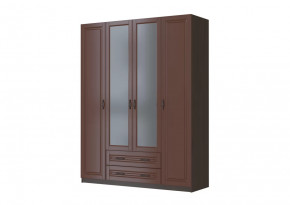 Шкаф ШР-4 "Кантри" 2 зеркала, орех в Кургане - kurgan.mebel-tymen.ru | фото