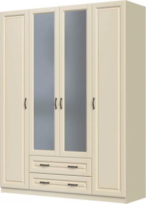 Шкаф ШР-4 "Кантри" 2 зеркала, слоновая кость в Кургане - kurgan.mebel-tymen.ru | фото