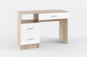 СОФИ СМС1100.2 Стол макияжный с 3-мя ящ, (ш1100*г450*в760мм), ЛДСП дуб сонома/белый NEW в Кургане - kurgan.mebel-tymen.ru | фото