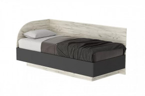 СОНАТА КРС-900 Кровать (софа) с ПМ (с/м 900*2000 мм), ЛДСП дуб крафт белый-антрацит в Кургане - kurgan.mebel-tymen.ru | фото