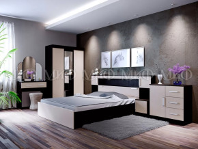 Спальный гарнитур Басямиф, дуб беленый/венге в Кургане - kurgan.mebel-tymen.ru | фото