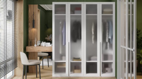 Спальный гарнитур «Порто» №4 Яблоня Беллуно, Белый в Кургане - kurgan.mebel-tymen.ru | фото