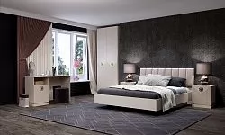 Спальня №2 "Капри" Сатин в Кургане - kurgan.mebel-tymen.ru | фото