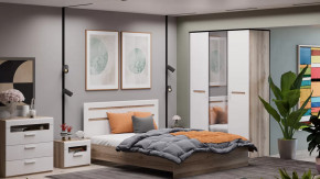 Спальня «Фьюжн» Дуб Делано, Белый глянец в Кургане - kurgan.mebel-tymen.ru | фото